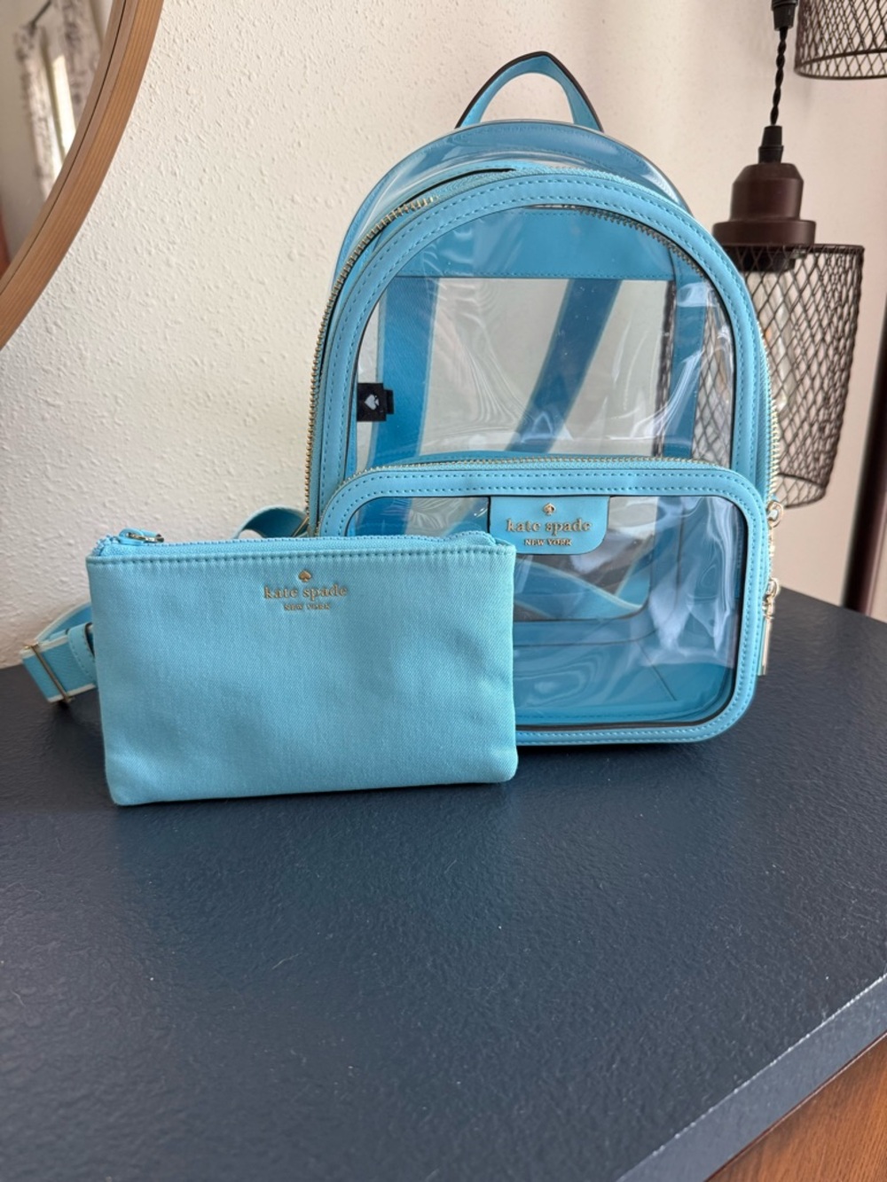 kate spade Light Blue Clear Accent Mini Backpack - Picture 5 of 5